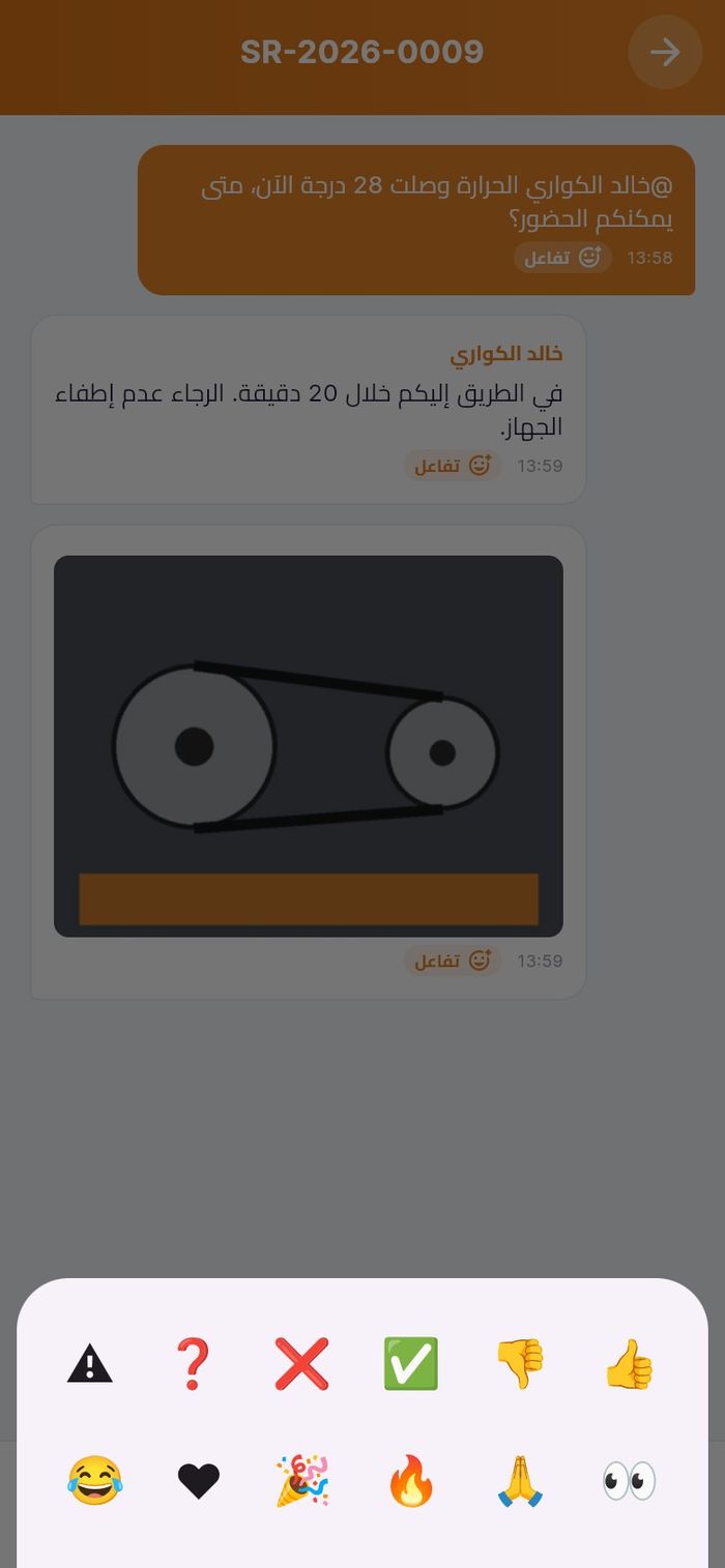 الرموز التعبيرية للتفاعل