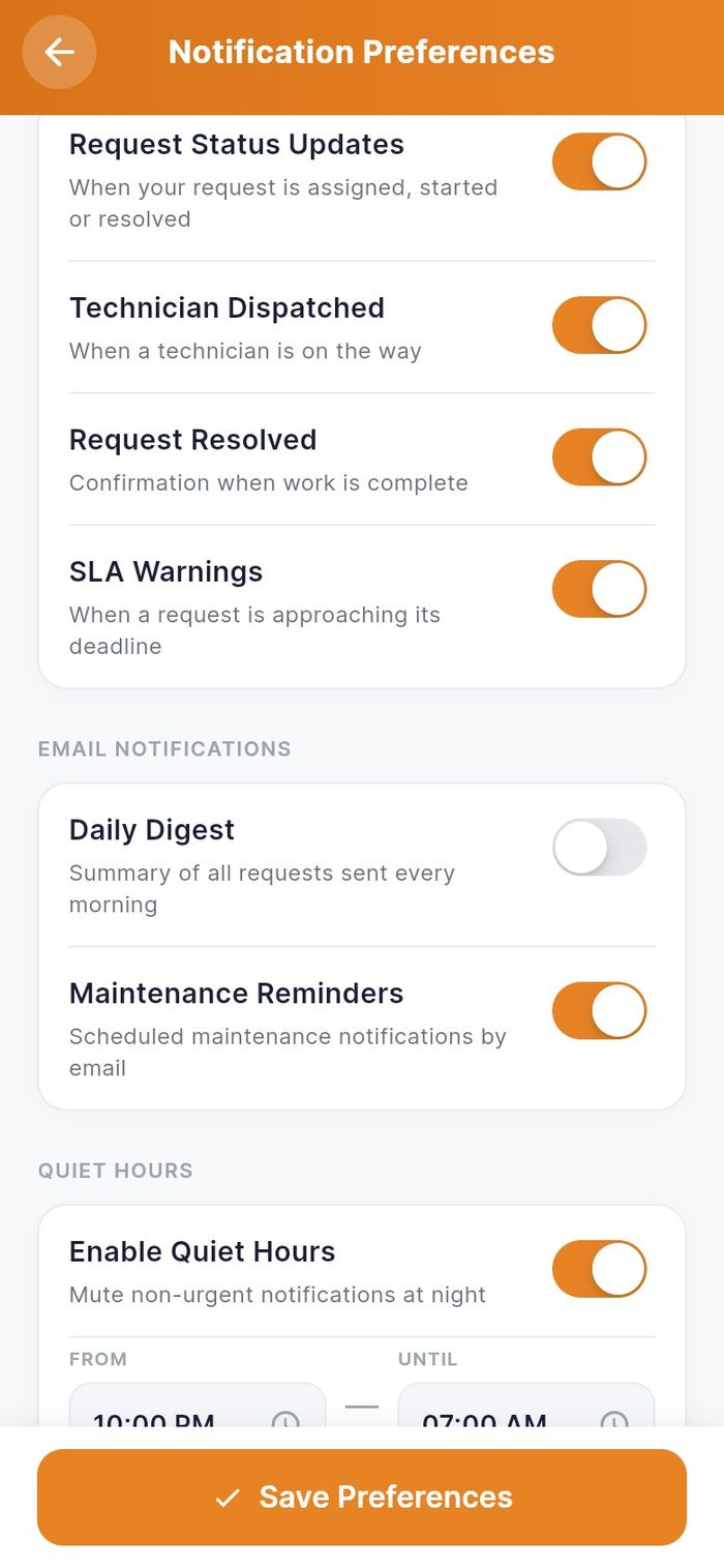 Notification Preferences