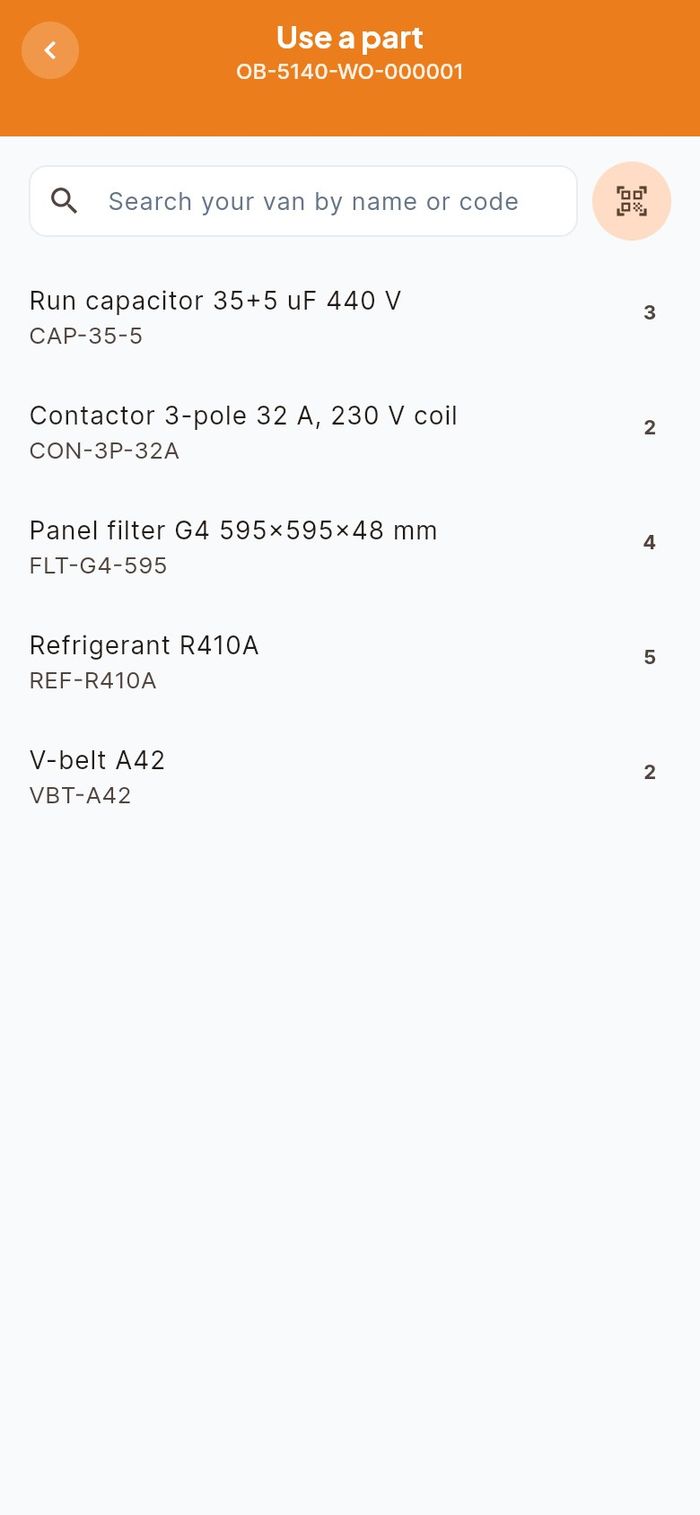 The parts in Khalid's van