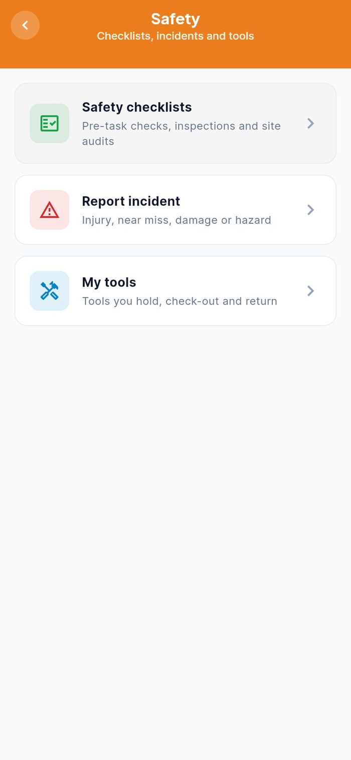 The Safety screen
